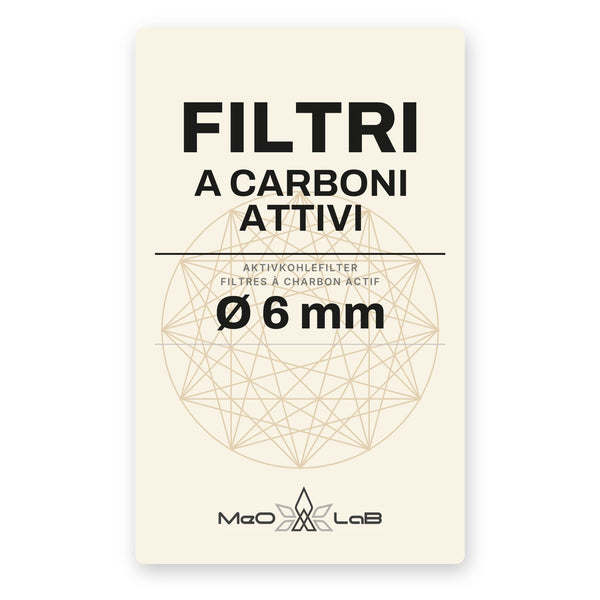Confezione Filtri ai Carboni Attivi 6 mm – MeO-LaB