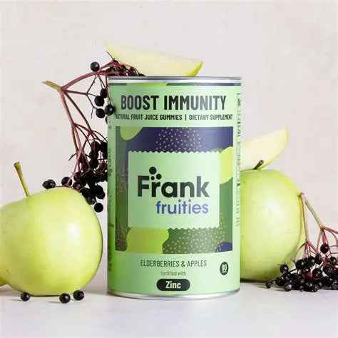 Zinc Food in Urdu - Frank Fruities Gummies with elderberry and apple for immunity